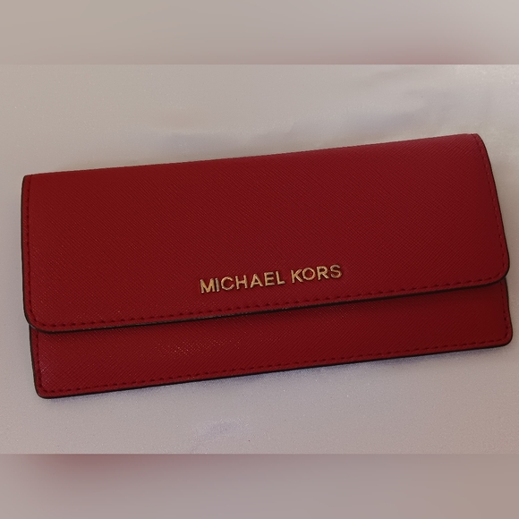 Michael Kors Handbags - Michael Kors Red Leather Wallet